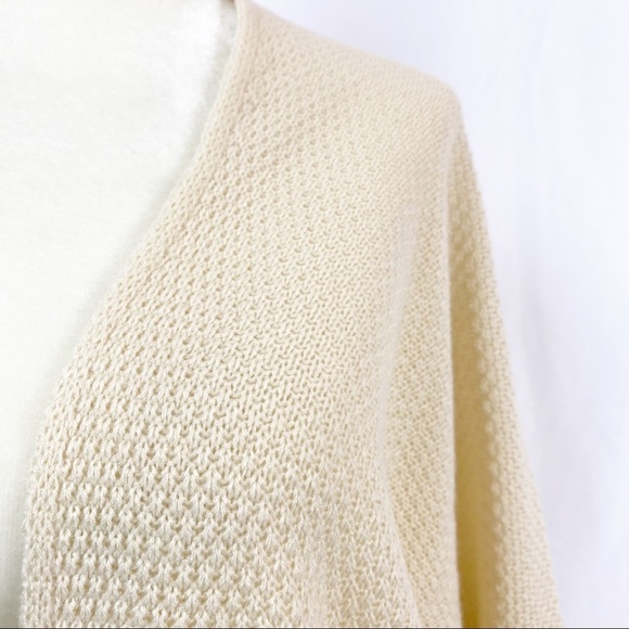 Hoity Toity Women Creme Cardigan Open Front - Picture 4 of 7
